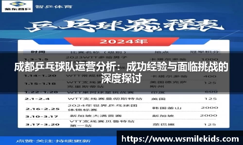 成都乒乓球队运营分析：成功经验与面临挑战的深度探讨