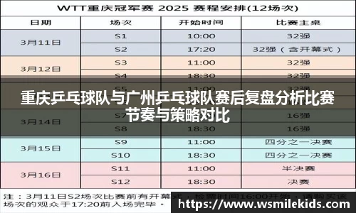 重庆乒乓球队与广州乒乓球队赛后复盘分析比赛节奏与策略对比