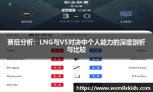 赛后分析：LNG与V5对决中个人能力的深度剖析与比较